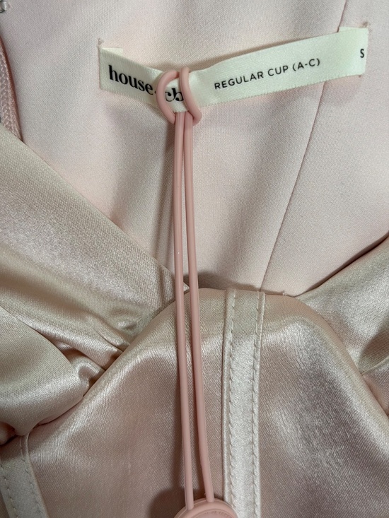 House of CB Angeline Blush Pink Satin Corset Maxi Dress - Small - Picture 7 of 11
